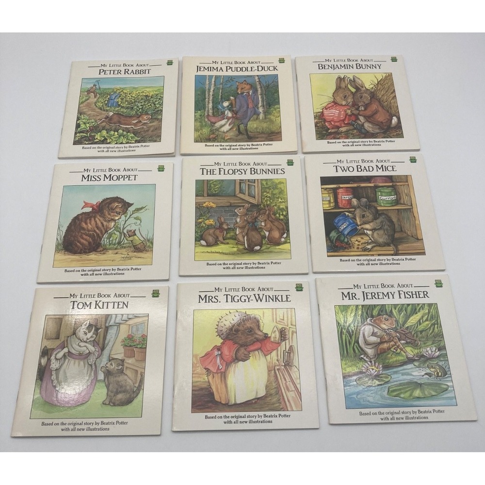 Beatrix Potter My Little Book About 9 Softcover Book Set Leap Frog Kids Vintage